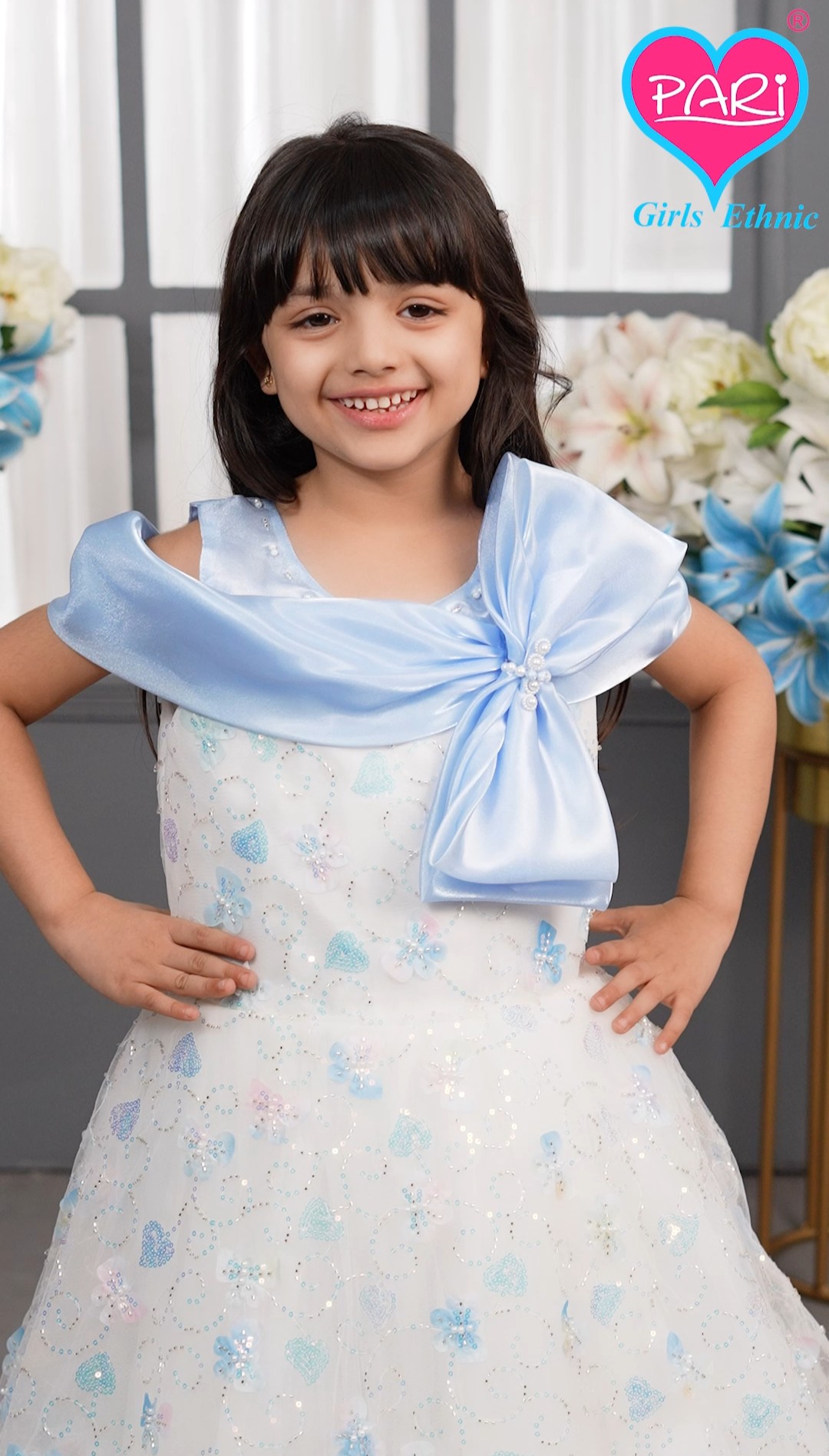 Light Blue Floral Dress 3