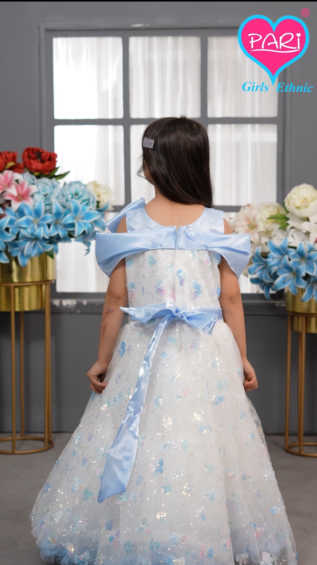 Light Blue Floral Dress 4