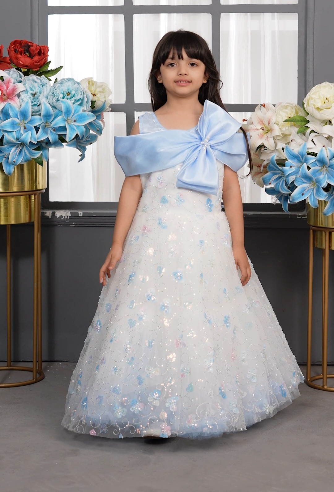 Light Blue Floral Dress 7