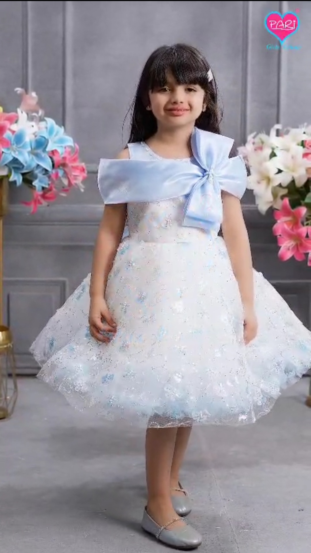 Light Blue Floral Skirt